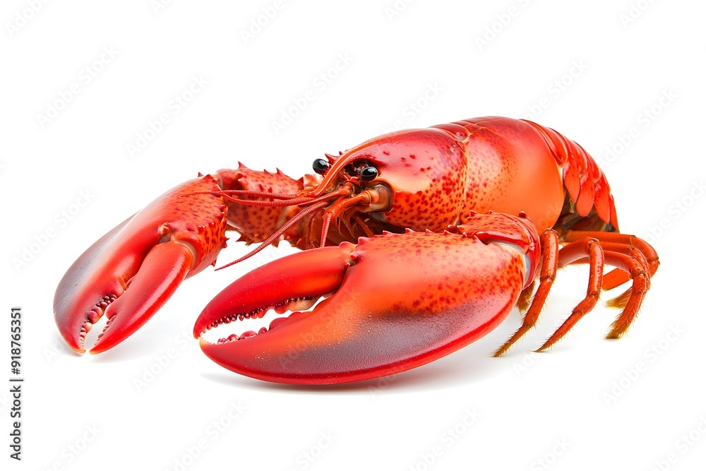 Fresh Red Lobster Isolated on White Background. Fresh Red Lobster Isolated on White Background.