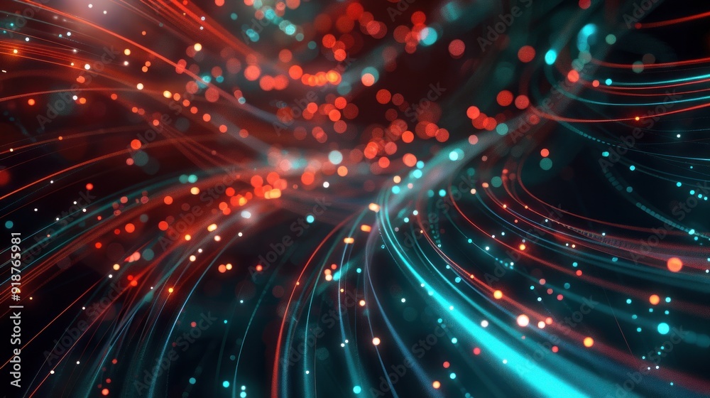 Abstract Glowing Lines and Bokeh Abstract Glowing Lines and Bokeh