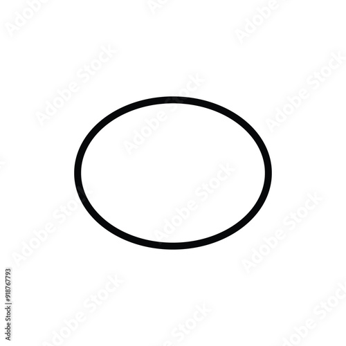elips Icon tool In Flat Style black and white