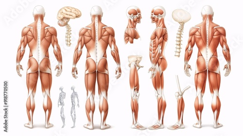 Human Muscular System: A Comprehensive Anatomical Illustration