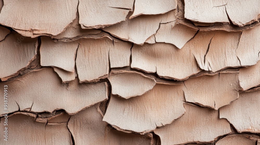 Detailed view of a weathered pine bark surface, with rustic cracks and peeling layers, reflecting the passage of time Detailed view of a weathered pine bark surface, with rustic cracks and peeling layers, reflecting the passage of time