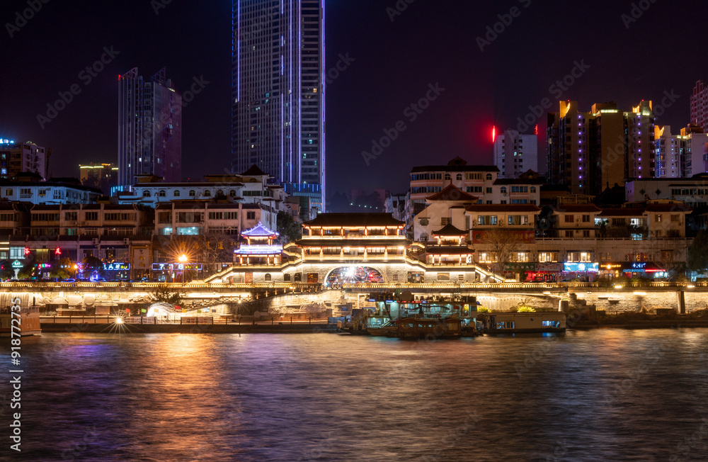 country marina at night