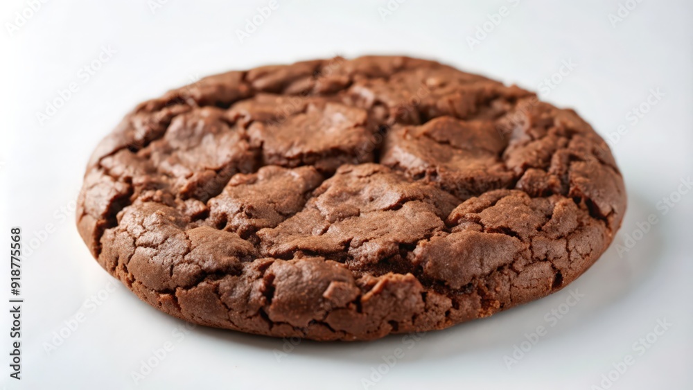 Fototapeta premium A Close-Up of a Single Chocolate Chip Cookie on a White Surface