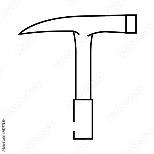 prospectors hammer line icon vector. prospectors hammer sign. isolated contour symbol black illustration photo