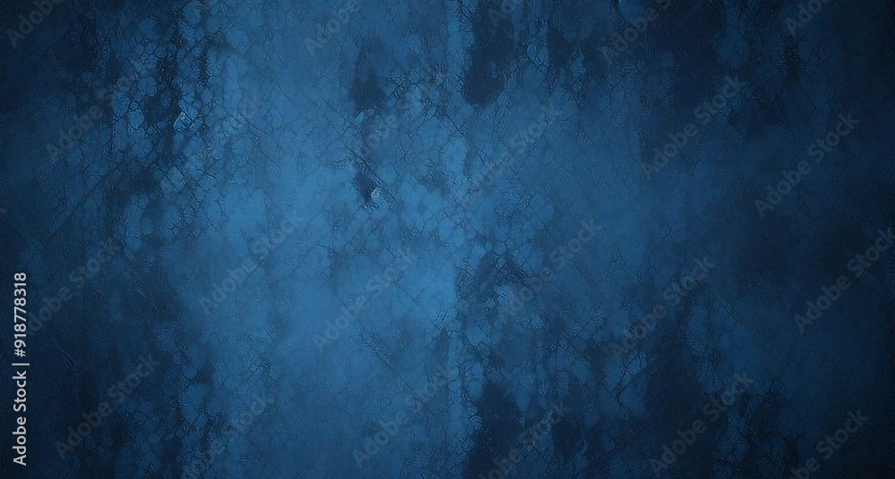 Obraz premium Black dark azure cobalt sapphire blue abstract background. Color gradient. Geometric shape. Wave, wavy curved line. Rough grunge grain noise. Light neon metallic shine shimmer bright. Design.