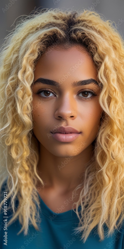 Jovem morena, brasileira, com cabelo tingido de loiro Jovem morena, brasileira, com cabelo tingido de loiro