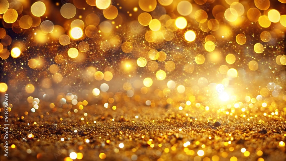 Golden Glitter Bokeh Background. Golden Glitter Bokeh Background.