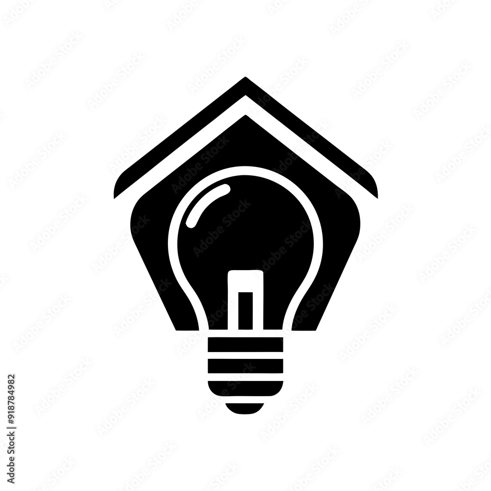 Smart bulb light home logo design vector art illustration Smart bulb light home logo design vector art illustration