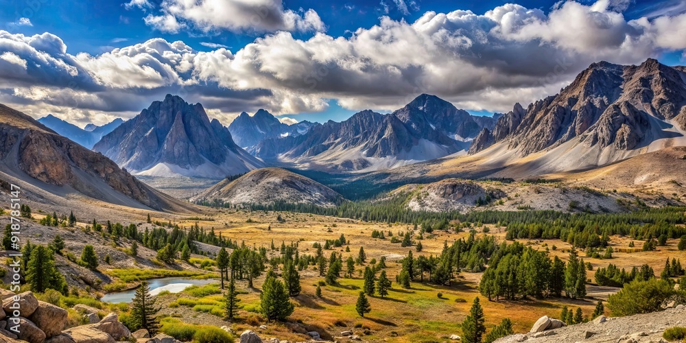 Cloud Ripper Vast, rugged John Muir Wilderness landscape in Eastern Sierra ...