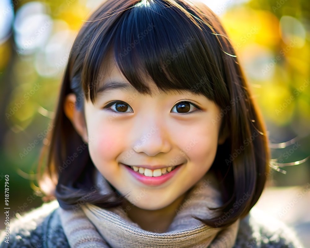 Fototapeta premium Portrait of a Smiling Young Girl.