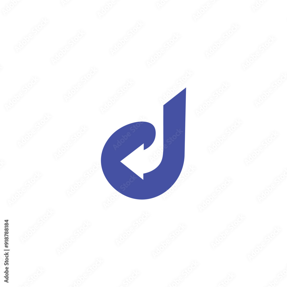 Letter D logo design with consistent direction Letter D logo design with consistent direction