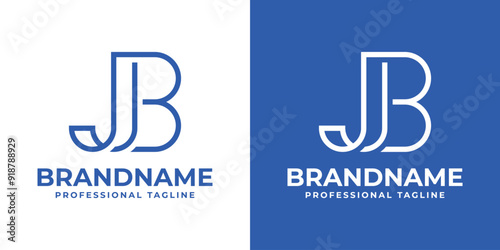 Letters JB Monogram Logo, suitable for any business with BJ or JB initials