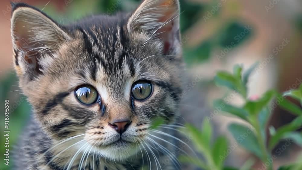 Inquisitive Kitten in the Garden Inquisitive Kitten in the Garden