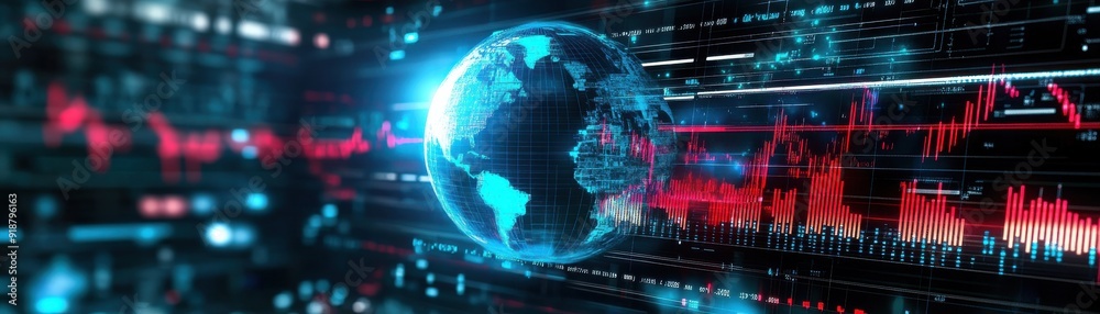 A futuristic digital rendering of the Earth surrounded by vibrant data streams, symbolizing global connectivity and technological advancement. A futuristic digital rendering of the Earth surrounded by vibrant data streams, symbolizing global connectivity and technological advancement.