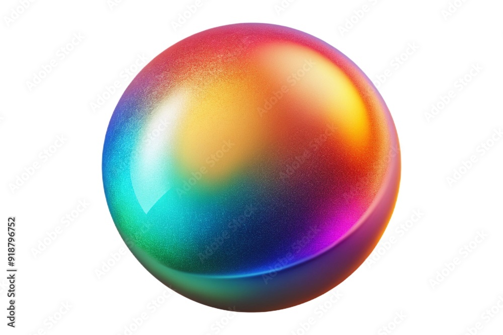 3D abstract sphere with a vibrant gradient metallic finish 3D abstract sphere with a vibrant gradient metallic finish