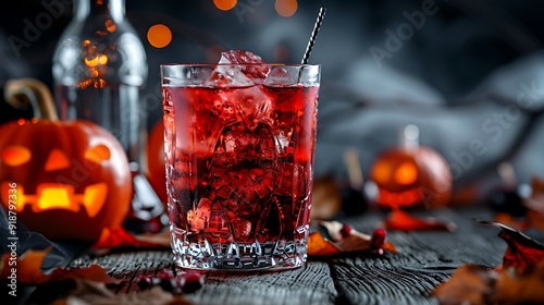 Halloween drink for a party with a specific purpose photo