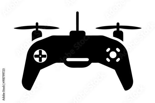 Drone Controller icon silhouette vector art Illustration