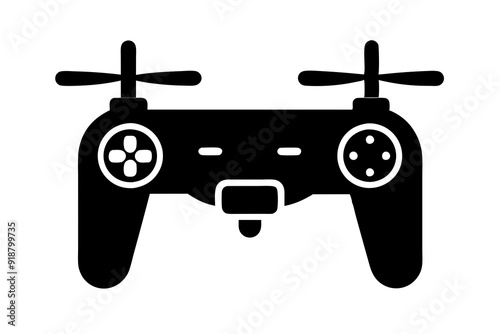 Drone Controller icon silhouette vector art Illustration
