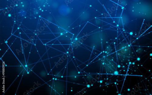 Technology panel blue color background