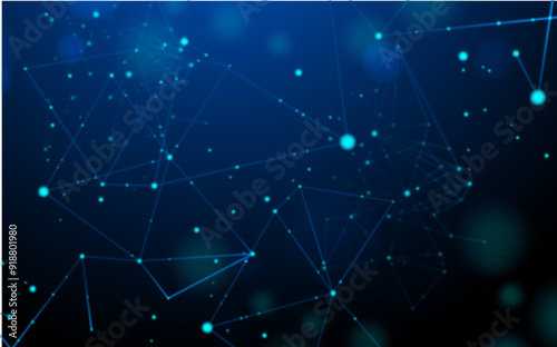 Technology panel blue color background