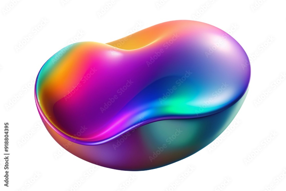 Vibrant 3D abstract shapes in iridescent metallic colors Vibrant 3D abstract shapes in iridescent metallic colors