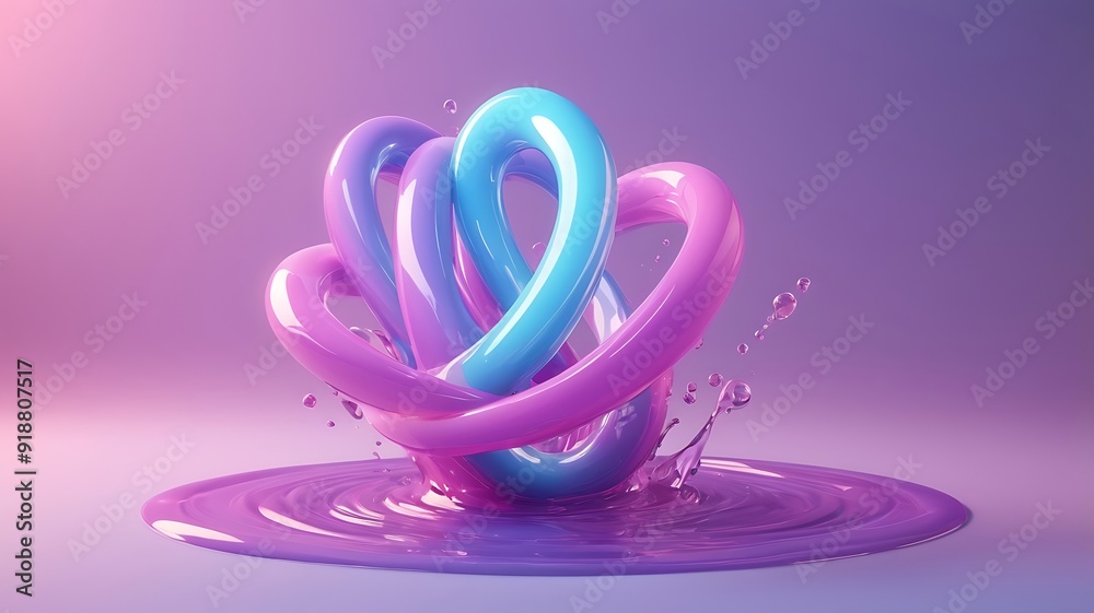 3d wallpaper of abstract fluid loop with gradient color in isolated background 3d wallpaper of abstract fluid loop with gradient color in isolated background