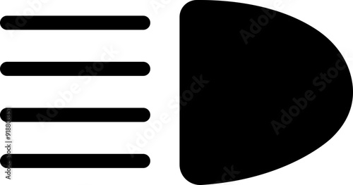 Headlight, light indicator dashboard Flat icon. Vector high beam. Car light symbol. Vehicle dashboard indicator include high and low beam and adjustable headlight isolated on transparent background.