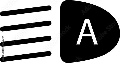 Headlight, light indicator dashboard Flat icon. Vector high beam. Car light symbol. Vehicle dashboard indicator include high and low beam and adjustable headlight isolated on transparent background.