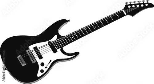 Electric guitar silhouette vector illustration design