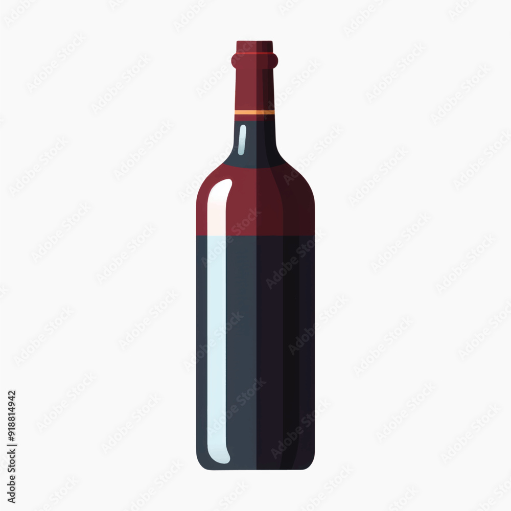 Elegant red wine bottle illustration Elegant red wine bottle illustration