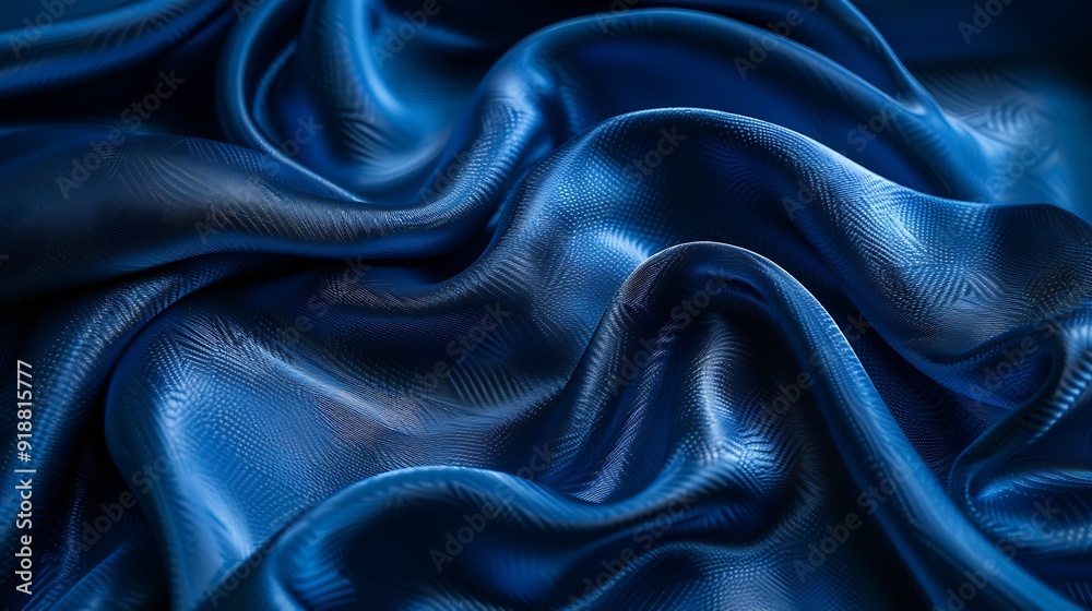 Fototapeta premium Blue posters on a black background : Generative AI