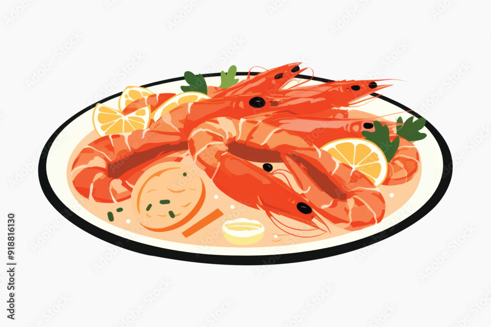 Delicious shrimp seafood platter Delicious shrimp seafood platter