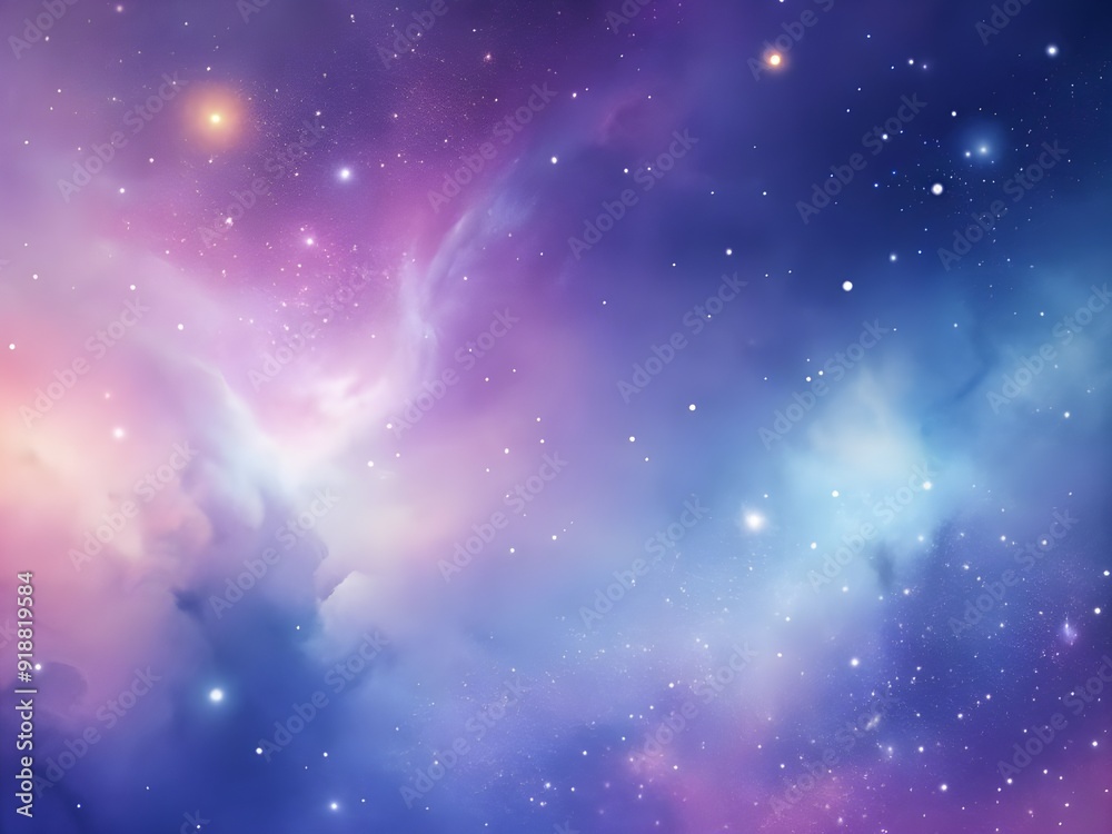 Fototapeta premium Stellar Breeze: Soft Pastel Galaxy Glow Gradient Space Background