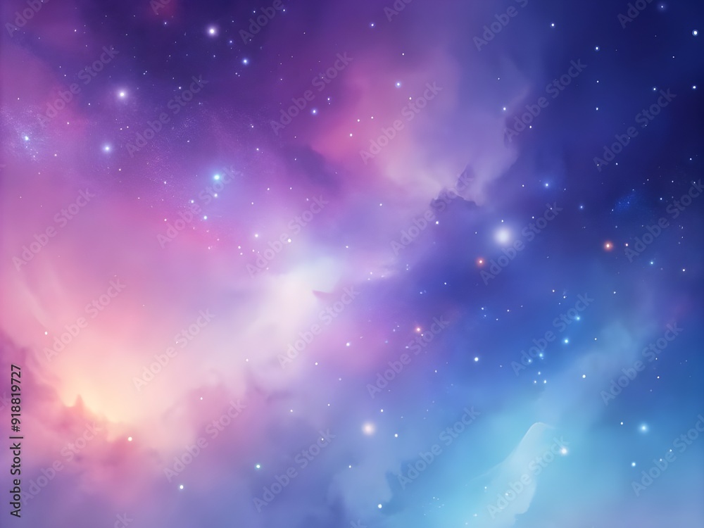 Stellar Breeze: Soft Pastel Galaxy Gradient Smooth Background