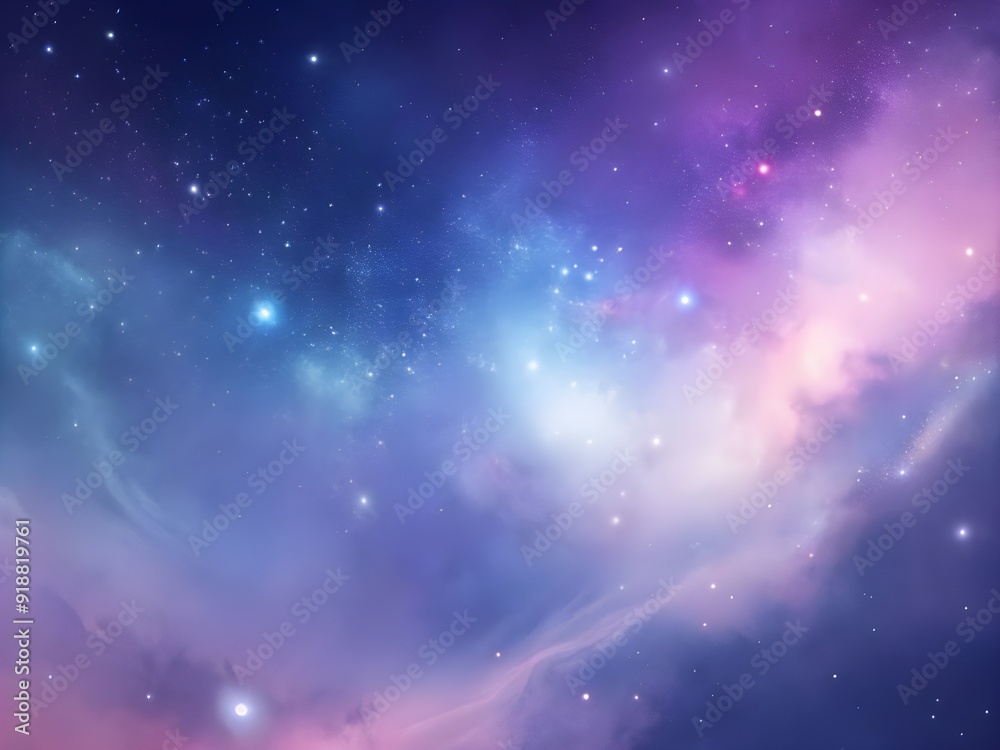 Obraz premium Stellar Breeze: Soft Pastel Galaxy Gradient Smooth Background