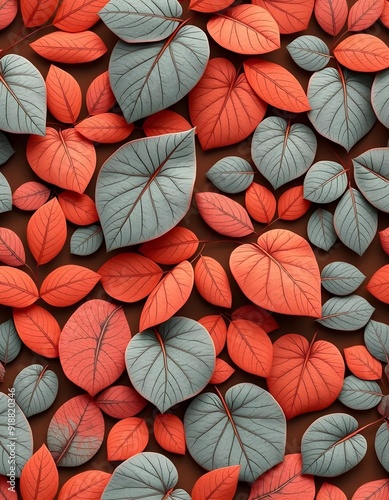 Elegant Leaf Design Seamless Pattern