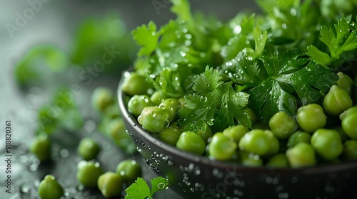 Fresh green chickpeas background Health food : Generative AI photo