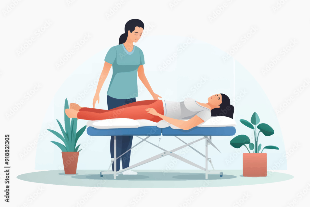 Fototapeta premium Physical therapy session with therapist