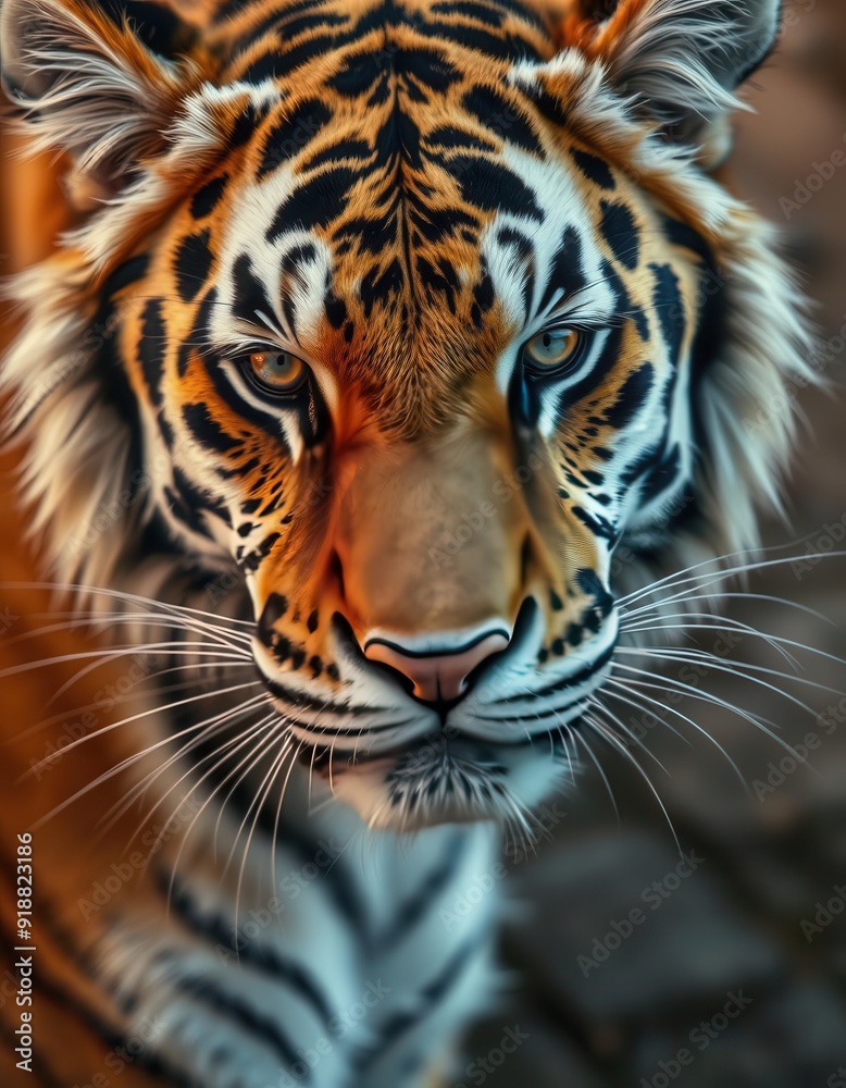 Fototapeta premium Close-up on a Tiger's face