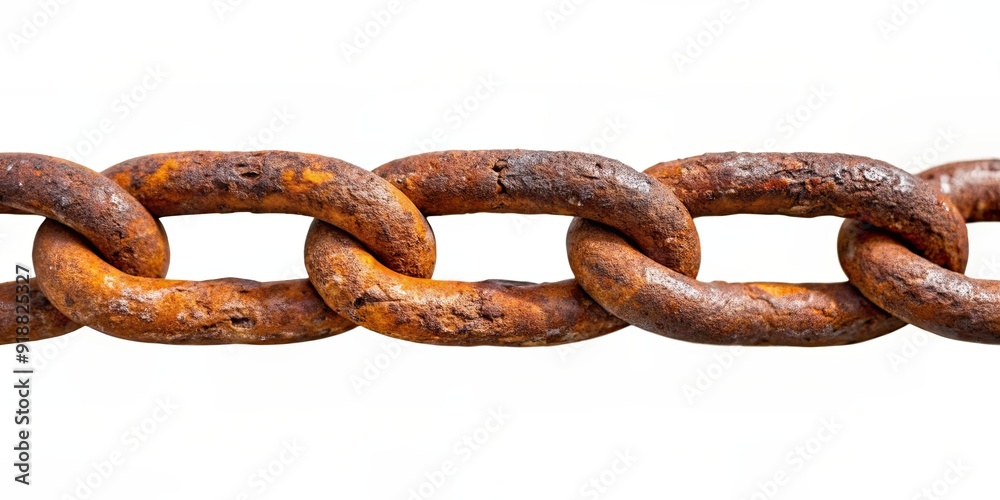Rusty iron chain with a weathered and long appearance, iron, chain, rust, weathered, old, vintage, metal, strength, durability Rusty iron chain with a weathered and long appearance, iron, chain, rust, weathered, old, vintage, metal, strength, durability