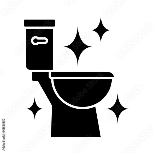 Toilet cleaning bowl black line icon. Bathroom cleaning. Restroom or bathroom symbol or logo. Vector toilets man or woman urinate to cleanup. Toilet equipment. Vector Illustration.