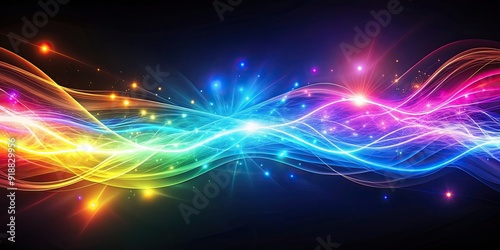 Abstract background showing the flow of energy through colorful light streaks, energy, flow, abstract, background, light