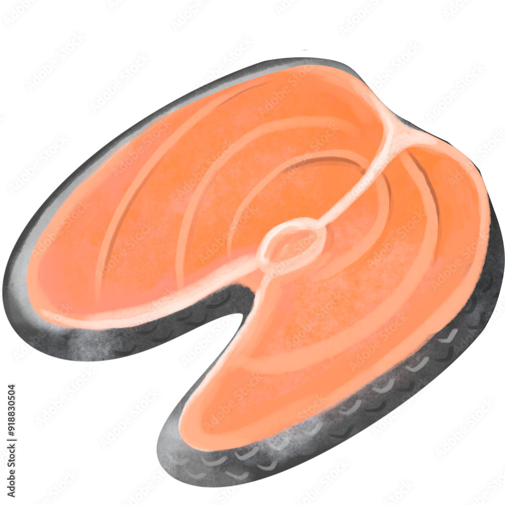 Roast grill fish steak cartoon bbq food Roast grill fish steak cartoon bbq food