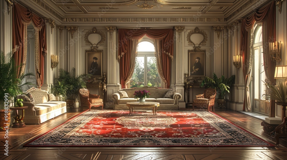 Obraz premium interior regency style, high details