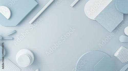 A gradient grey background with minimalist business elements.