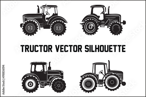 Tructor vector silhouette bundle