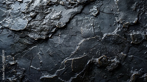 Wallpaper Mural Texture of black polished concrete background Dark old wallpaper with cement texture Nature wall concept surface mockup Empty rough cement wall or floor background Top view close up co : Generative AI Torontodigital.ca