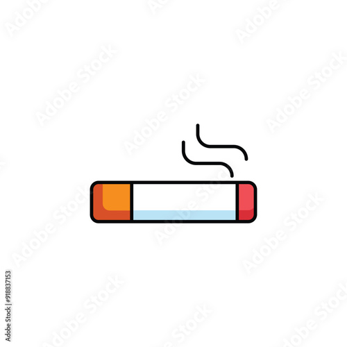 Smoking icon design with white background stock illustration