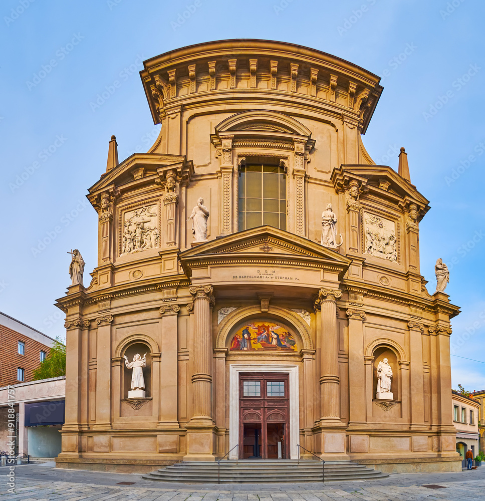 Historic San Bartolomeo and San Stefano Church, Bergamo, Italy