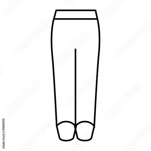 stirrup pants apparel line icon vector. stirrup pants apparel sign. isolated contour symbol black illustration